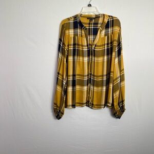 Plaid Yellow Women's Top
